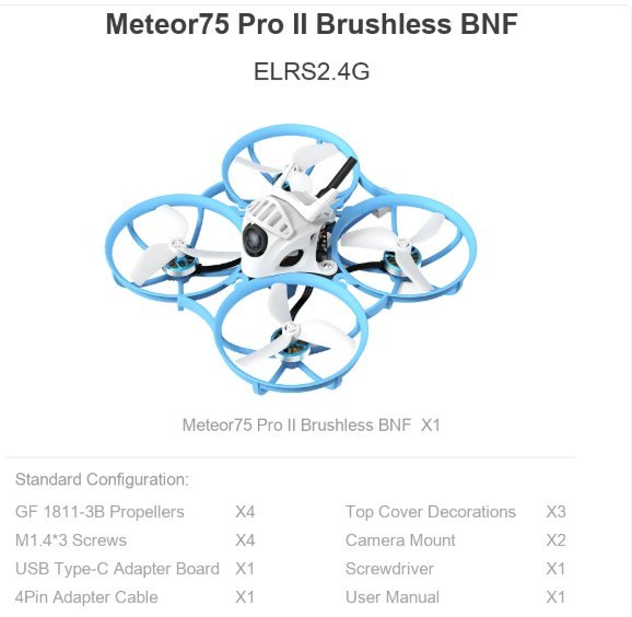 Квадрокоптер BETAFPV Meteor75 Pro II